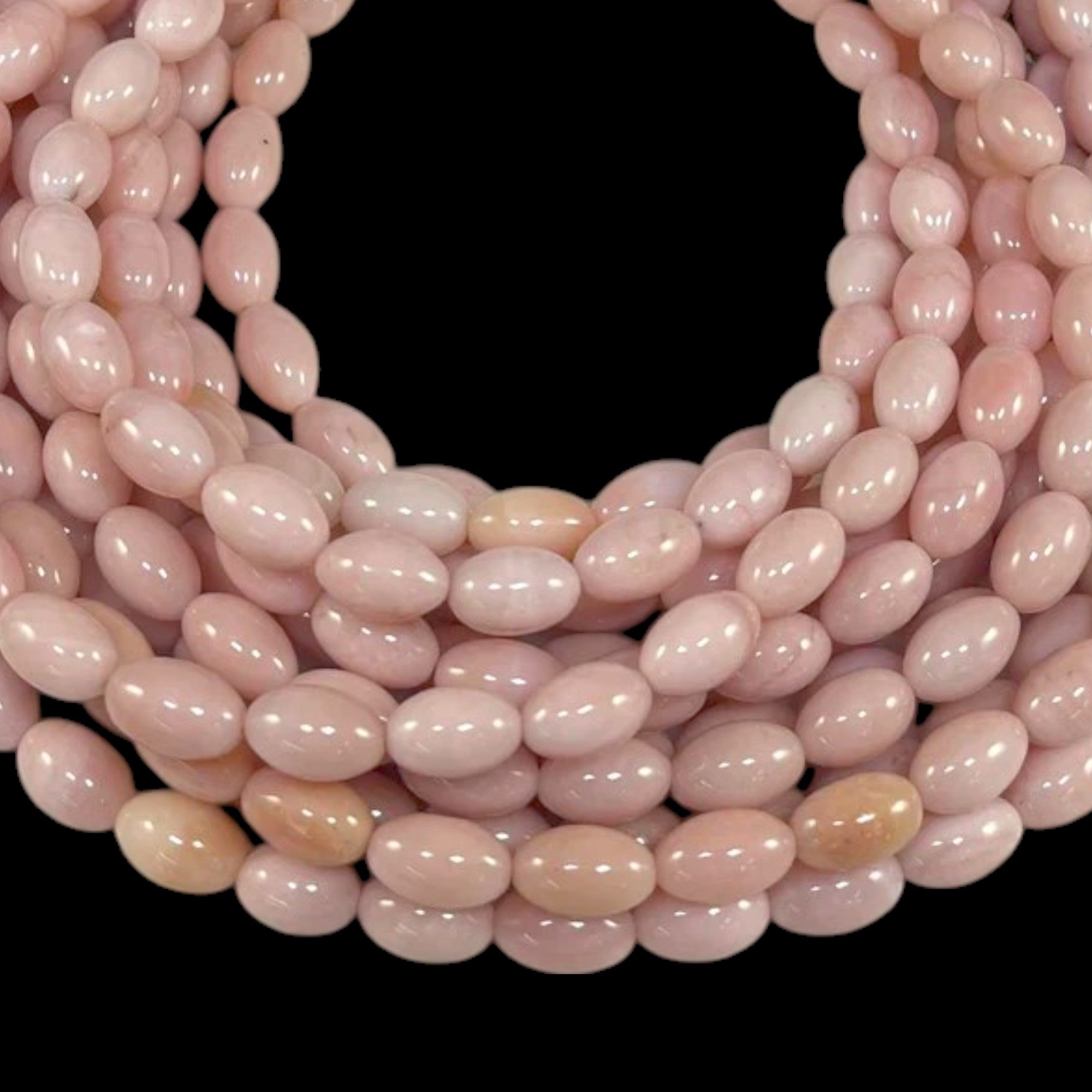 Pink Opal Olive Shape, 8x12mm