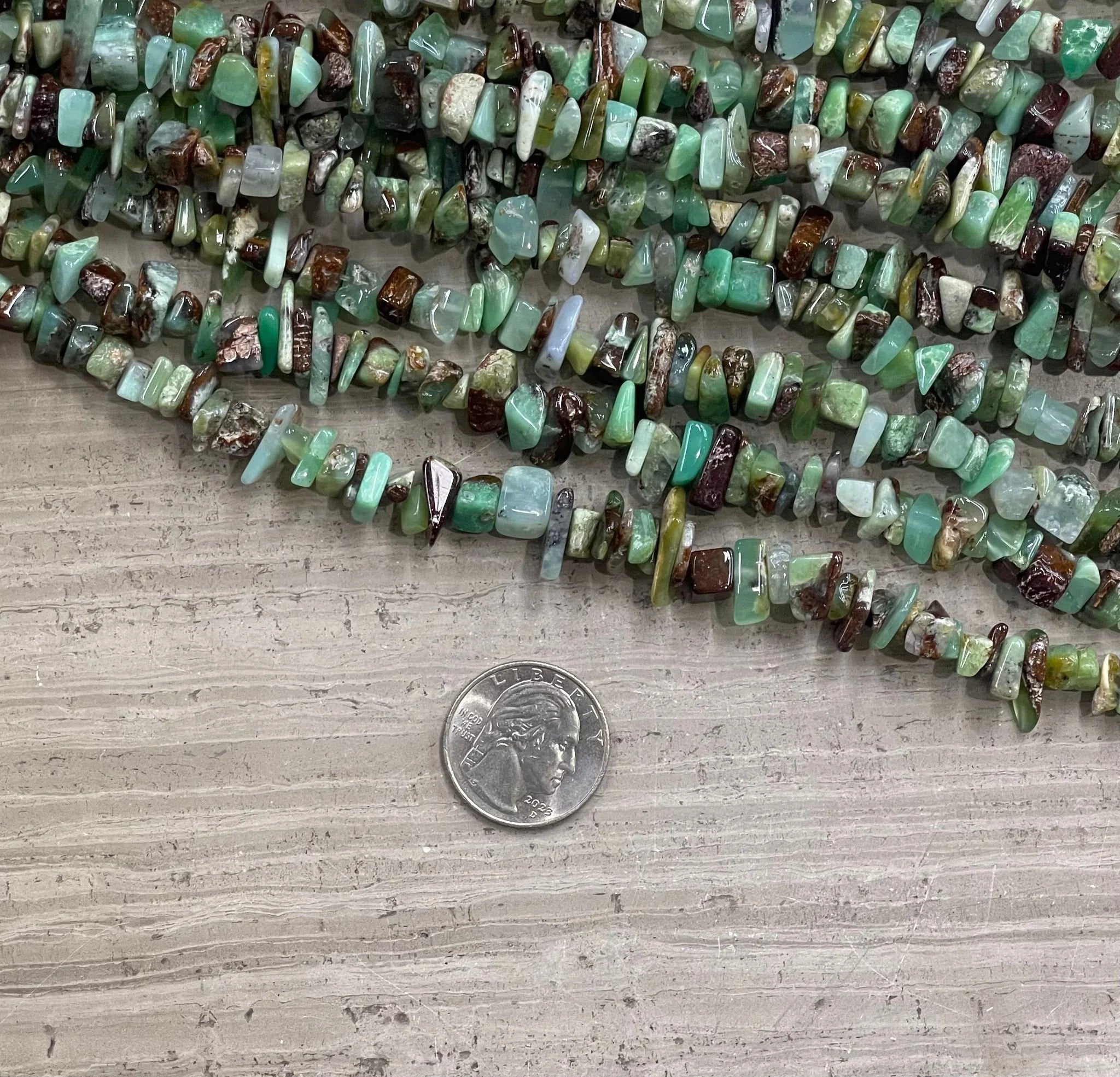 Chrysoprase Chips Strands