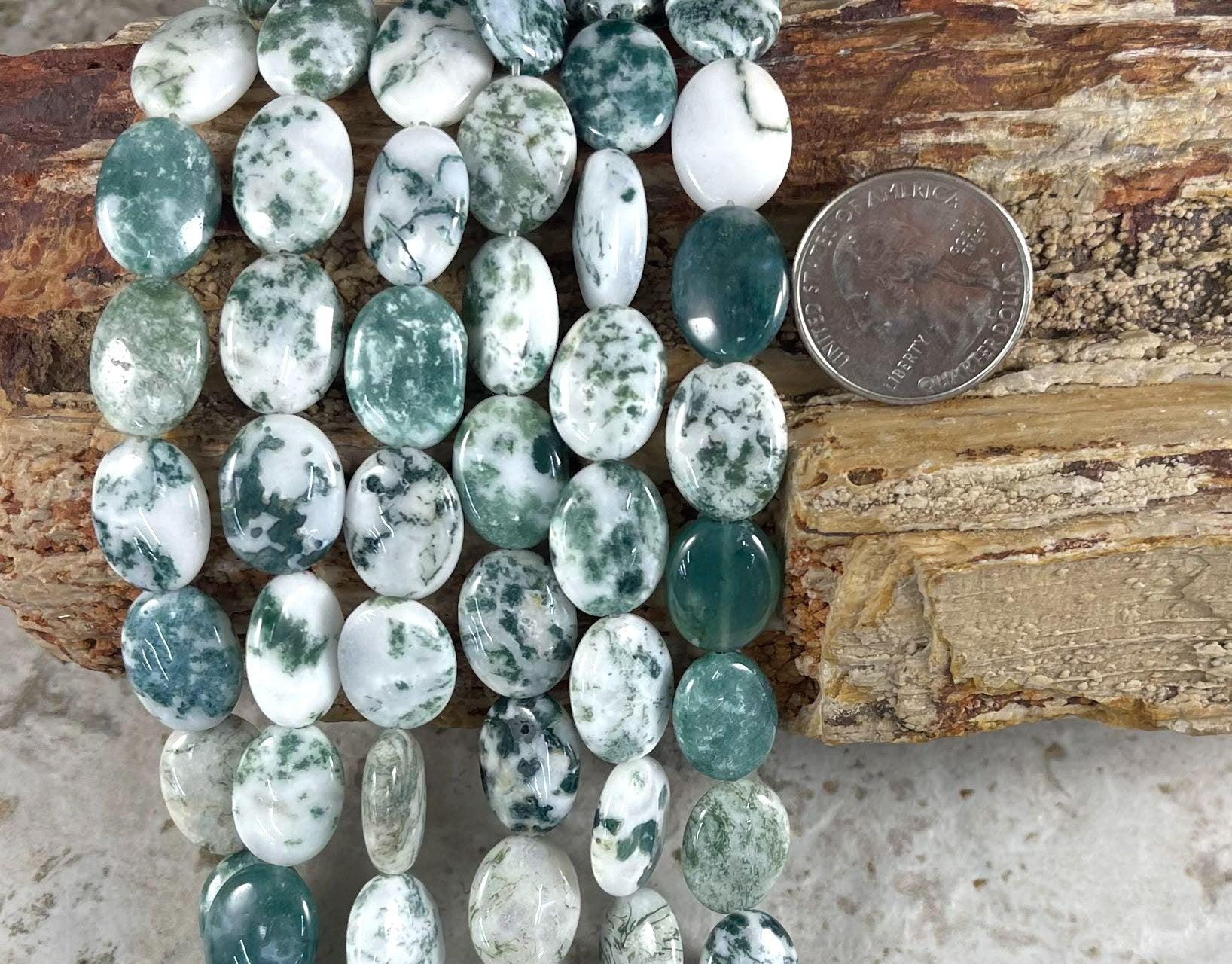 Dendritic Moss Tree Agate, Oval Shapes